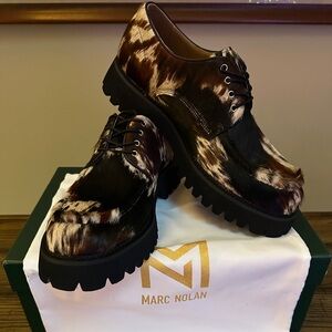 Marc Nolan Luca Horsehair Lug Derby Shoes Sz 11